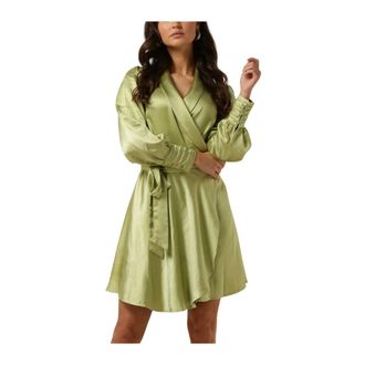 Notre-V Dames, Jurken, Groen, Maat: XL Satijn