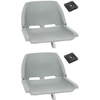 vidaXL Set De Asientos Plegables Para Barco 4 Uds Gris Vidaxl