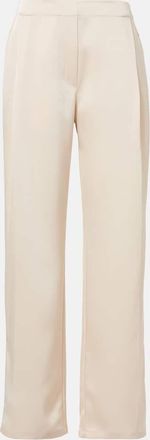 Leset Pantaloni Barb in raso a vita alta