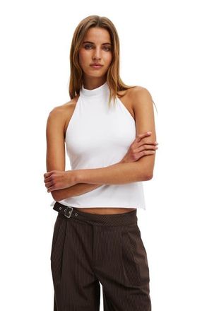 Cotton On Womens Hold Me Halter Twist Back in White at Nordstrom, Size Xx-Small