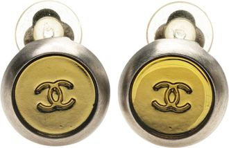 Chanel yellow Metal Clip Earrings (Pre-Owned)