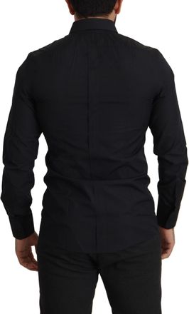 Dolce & Gabbana Cotton Slim Fit Dress Shirt - Black