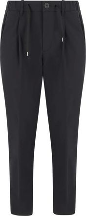 Herno Pantaloni Slim-Fit con Coulisse - - Trousers - Uomo - Nero - XL