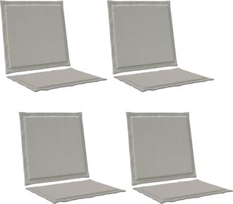 vidaXL Cojines De Asiento Y Respaldo Poli&eacute;ster Gris Claro Vidaxl