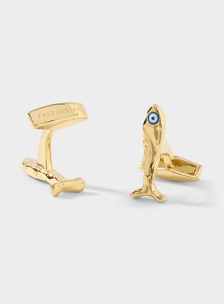 Tateossian Mens Feng Shui Fish cufflinks