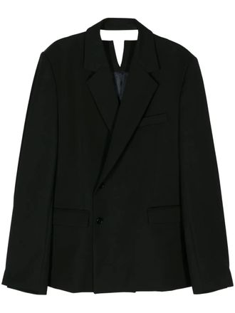 Botter notched-lapel double-breasted blazer - men - Viscose/Virgin Wool - 36 - Black