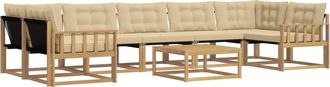 vidaXL Conjunto De Sof&aacute;s De Exterior 8 Uds. Y Beige Vidaxl