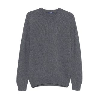 Barba Truien & Vesten, Heren, Grijs, L, Grijze Crewneck Sweater