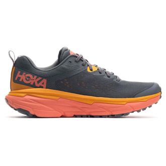 Hoka One One Hoka Challenger ATR 6 Textile Synthetic Womens Lace Up Trainers - Castlerock Camellia - Size:UK 5.5