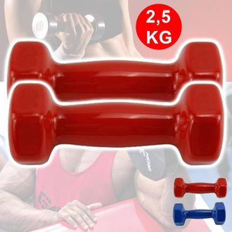Trade Shop Trade Shop - Coppia Di Manubri In Vinile Da 2,5 Kg Ognuno Manubri Pesi Palestra Fitness Sport