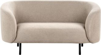 Beliani Sofa 2 Seater LOEN Fabric Taupe