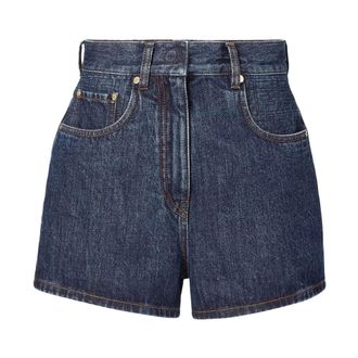 Fendi Dames, Korte broeken, Blauw, Maat: XS Katoen