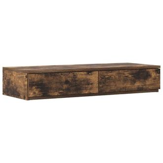 vidaXL Vidaxl - Cassetti per letto con cassetto Rovere fumo 75 x 36.5 x 16.5 cm