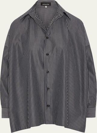 Eskandar A-Line Striped Cotton Shirt