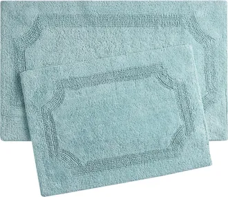 Laura Ashley Reversible Cotton Bath Rug in Aqua at Nordstrom Rack