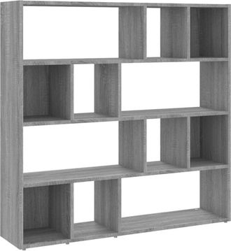 vidaXL Book Cabinet/Room Divider Grey Sonoma 105x24x102 cm Vidaxl