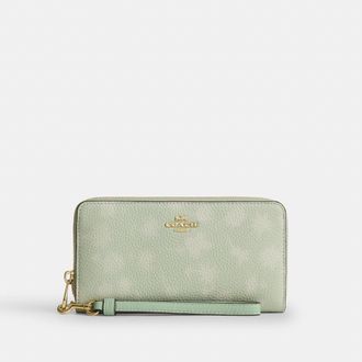 Coach Long Zip Around Wallet With Floral Print