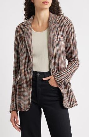 Nic+Zoe Plaid Femme Contour Knit Jacket in Pink Multi at Nordstrom Rack, Size X-Small