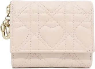 Dior Pale Pink Leather Wallet (Bi-Fold) (Pre-Owned)