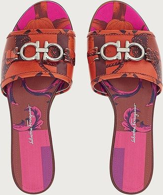 Ferragamo GanciniLogo Slide Sandal - Orange