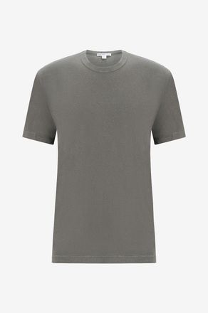 James Perse Rundhals-Kurzarm-T-Shirt aus leichtem Jersey