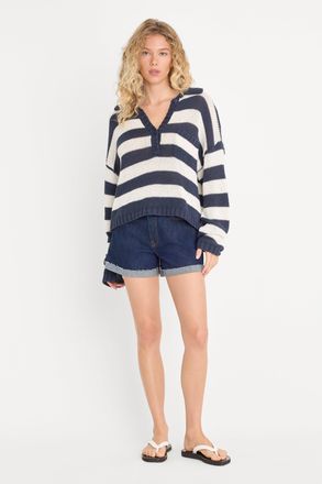 Good American Womens Good Girlfriend Short | Indigo, Size 12 | Good American by Khlo&Egrave; Kardashian