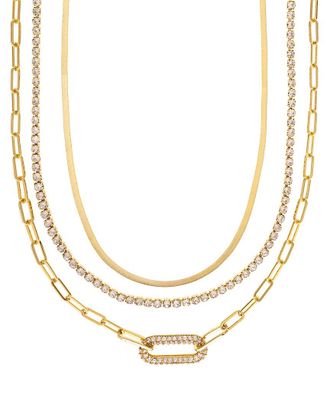 Rivka Friedman 18K Plated Cz Necklace