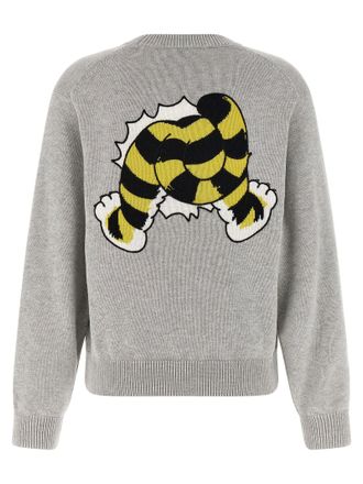 Kenzo Intarsia Tiger Embroidery Sweater - Grey