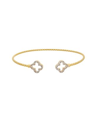 Meshmerise 18K Plated 0.20 Ct. Tw. Diamond Bangle Bracelet