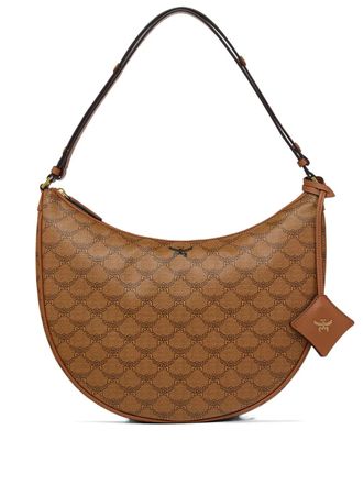 MCM Ascending Moon medium schoudertas - Bruin