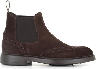 Doucal's Denver Suede Chelsea Boot - Heren - Chelseaboots - Bruin - 44 EU - Leer - Schoenen