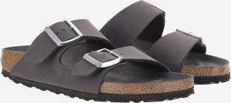 Birkenstock Unisex Sandals Arizona Suede Grey Leather