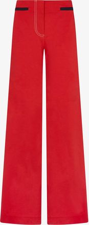 Serena Bute Flare Trouser with Contrast Pockets - Red