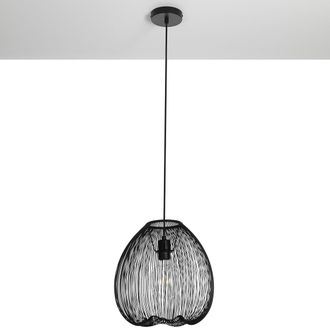 Oresteluchetta L&aacute;mpara Colgante De Acero Negro &Oslash;35 Cm Lynton