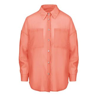 Bomboogie Sobrecamisa de voile de lyocell - Blouses & Shirts - Mujer - Rosa - L