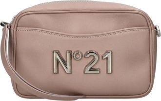 N&deg;21 Logo Plaque Crossbody Tas - Dames - Schoudertassen - Roze - ONE Size - Leer - Tassen