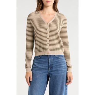 Rag & Bone Zane Stripe Cardigan in Sandstorm at Nordstrom Rack, Size Medium