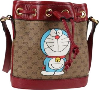 Gucci Pre-owned Leather gucci-bags - Dames - Vintage Tas - Beige - ONE Size - Leer - Vintage