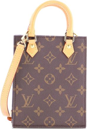 Louis Vuitton Petit Sac Plat Bag Monogram Canvas crossbody bag - Bruin