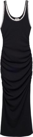 SIMKHAI Darian ruched ribbed midi dress - women - TENCEL/Spandex/Elastane - S - Black