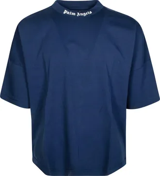 Palm Angels Deep Navy Classic Logo Over T-Shirt
