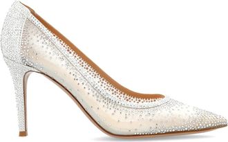 Gianvito Rossi Schoenen met hak Rania 85 - Dames - Pumps - Wit - 38 EU - Leer - Schoenen