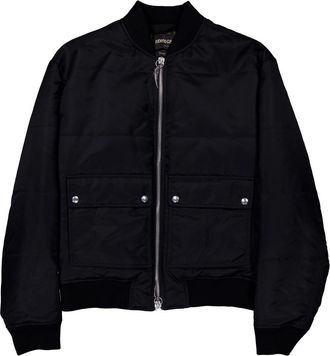 Roberto Cavalli Mens Black Padded Bomber Jacket, Brand Size 52 ( US Size 42 )