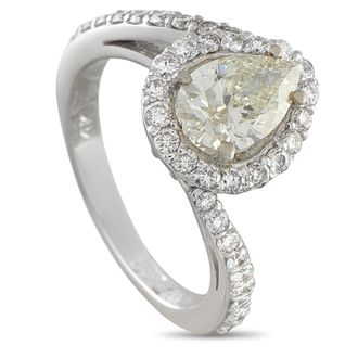 Luxury Bazaar 14K White Gold 2.62 ct Diamond Pear Ring MF09-051826