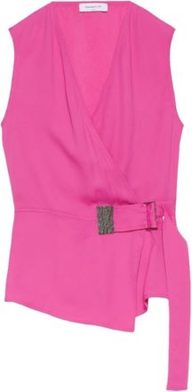 Fabiana Filippi Shirts Fuchsia - Dames - Tops zonder mouwen - Roze - S - Tops