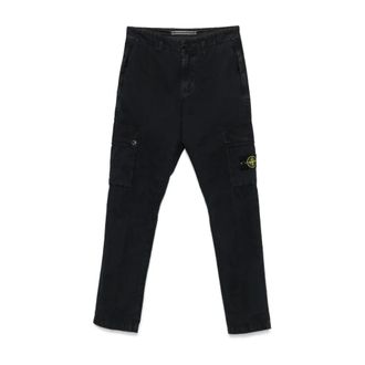 Stone Island Slim-fit Trousers, male, Blue, Size: W30 Slim Blue Pants