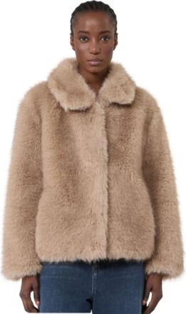 Max Mara Faux Fur & Shearling Jacket - female - Max Mara - Faux Fur & Shearling Jackets - Beige - M - Jackets