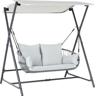 Beliani Columpio Metal Gris claro