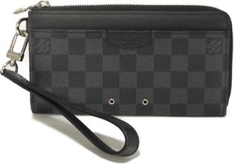 Louis Vuitton Damier Graphite Black Noir Damier Graphite Canvas Leather Long Wallet (Bi-Fold) (Pre-Owned)