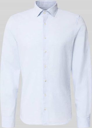 Roy Robson Slim Fit Freizeithemd mit Leinen-Anteil in Hellblau, Gr&ouml;&szlig;e XXL